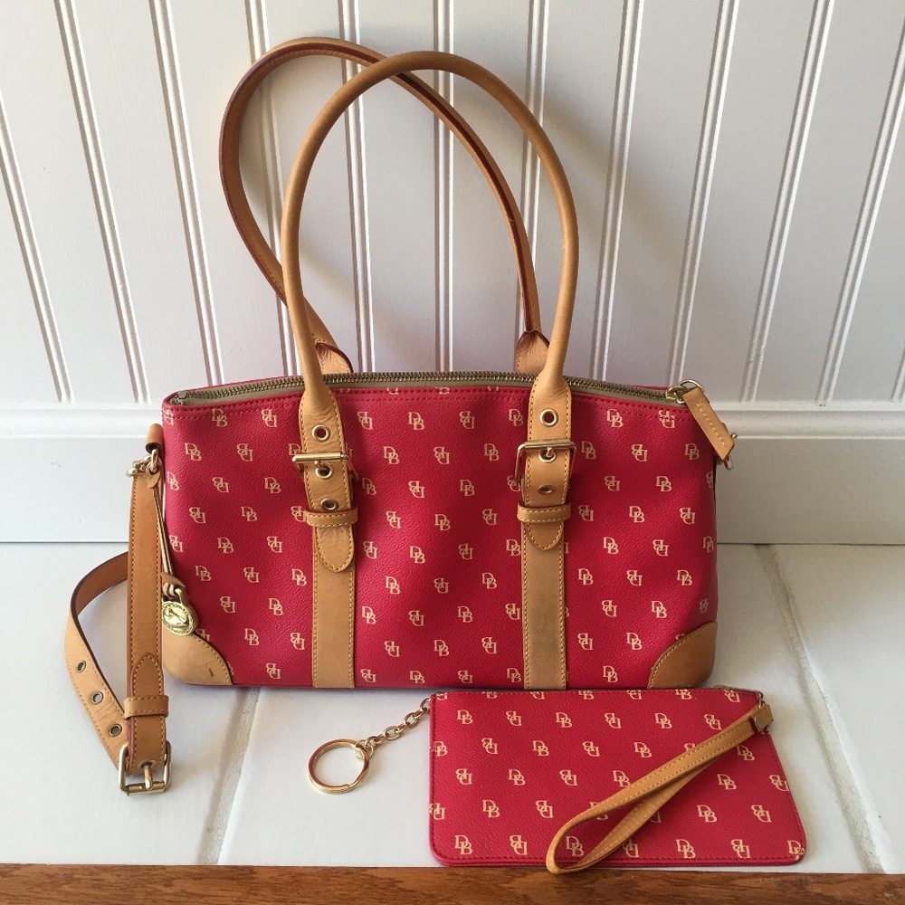Dooney & Bourke Signature Pink Leather Purse